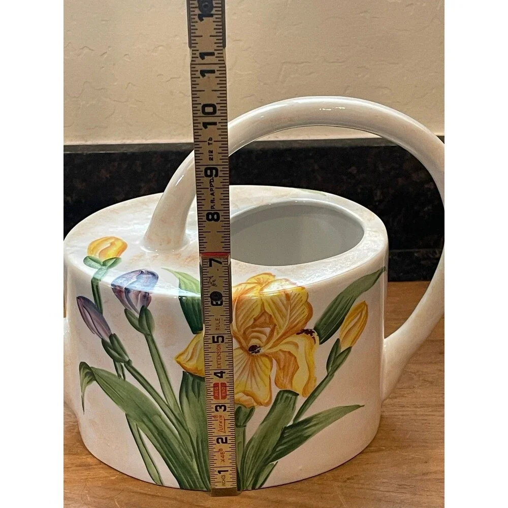 Off 5th ave Italian Ceramic Iris Watering Can 105